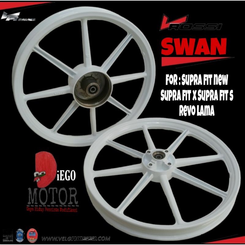 Velg Supra Fit New/Fit x,Fit S. Set Depan Belakang/velg racing vrossi supra fit new,supra fit x,supr