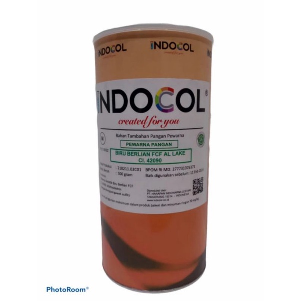 Pewarna Indocol Lake brilliant blue ci 42090-oil based, 500 gram