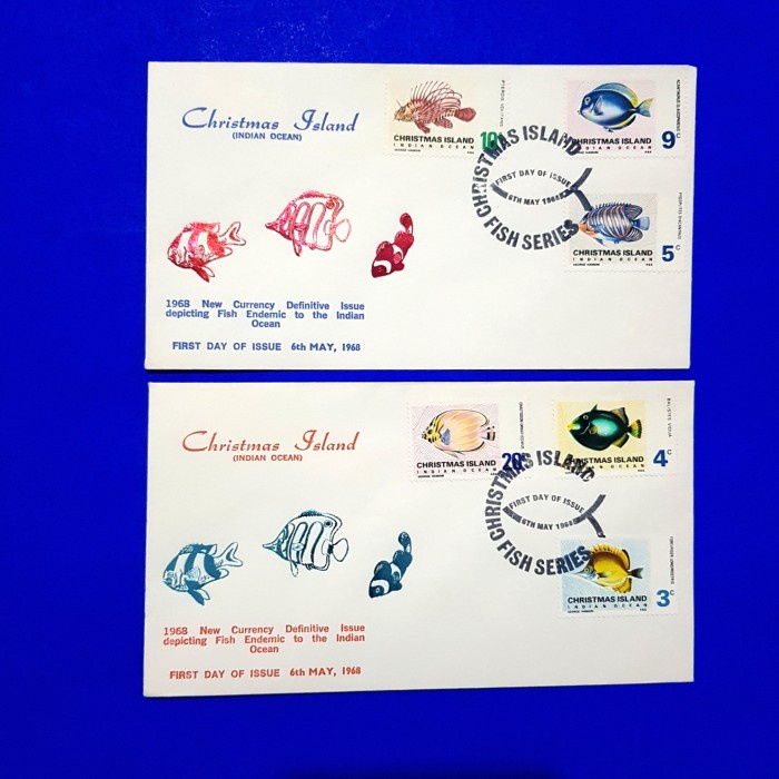 

✨NEW✨ - Prangko/Perangko IKAN. 2 lbr FDC FISH ENDEMIC TO THE INDIAN OCEAN 1968