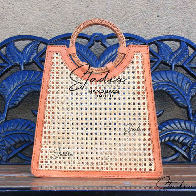 Hand Bag Wanita Import Original Leather | Tas Anyaman Rotan Tote Bag