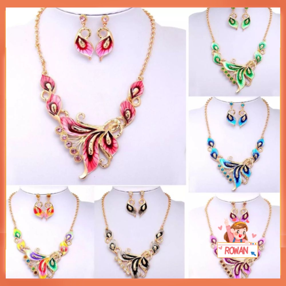 R-flower Chain Necklace Aksesoris Fashion Set Perhiasan Klavikula Bunga