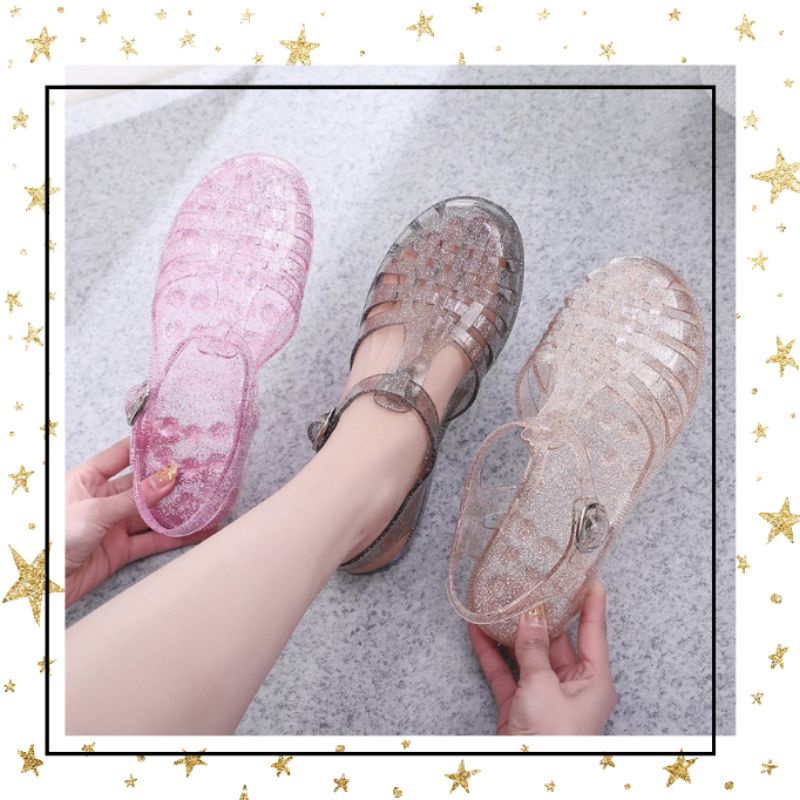 Sandal jelly Gladiator Melissa Glitter Import High Quality RF