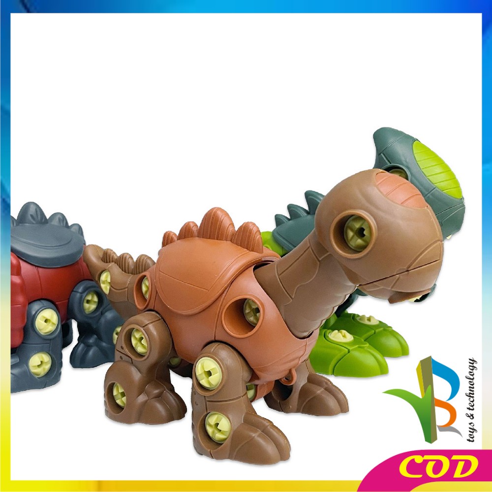 RB-M219 DIY Dino Puzzle Assembly 3IN1 Mainan Anak Bongkar Pasang Dinosaurus BONUS OBENG / Mainan Edukasi Anak DIY Assemble Dinosaur Set