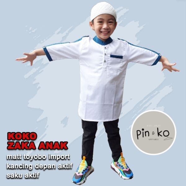 PIK - Koko Zaka Anak (4 ukuran) 4-11 Tahun/ Baju Koko Anak/ Koko Zaka Anak Toyobo