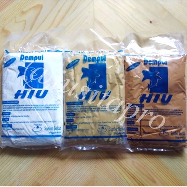 Dempul Kayu Jati Belanda Hiu / Wood filler water base / Natural Cokelat Coklat Putih