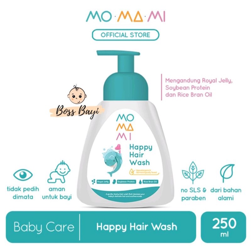 MOMAMI - Baby Care Happy Hair Wash 250ml / Bubbly Body Wash 250ml / Softie Top To Toe Wadh 235ml