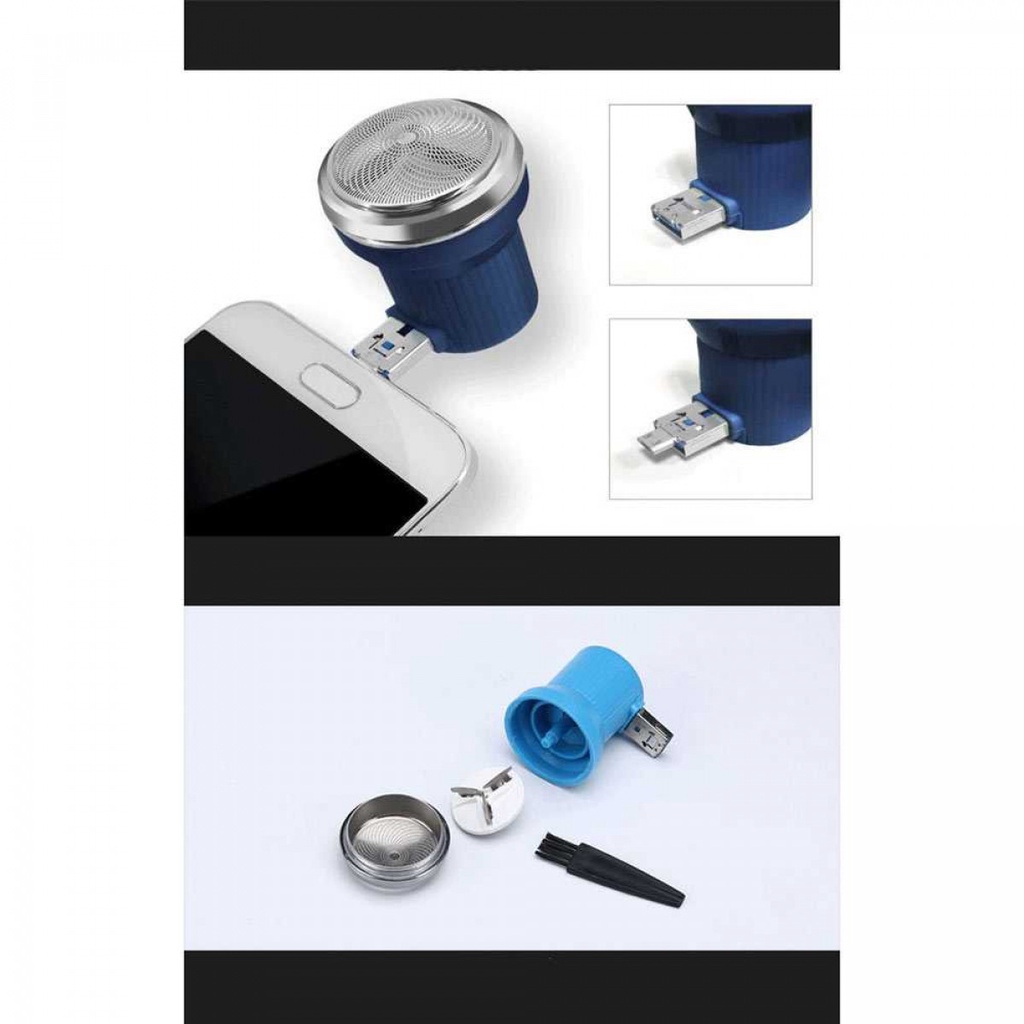 Zuober Alat Cukur Jenggot Kumis Travel Portable USB Mini Trimmer
