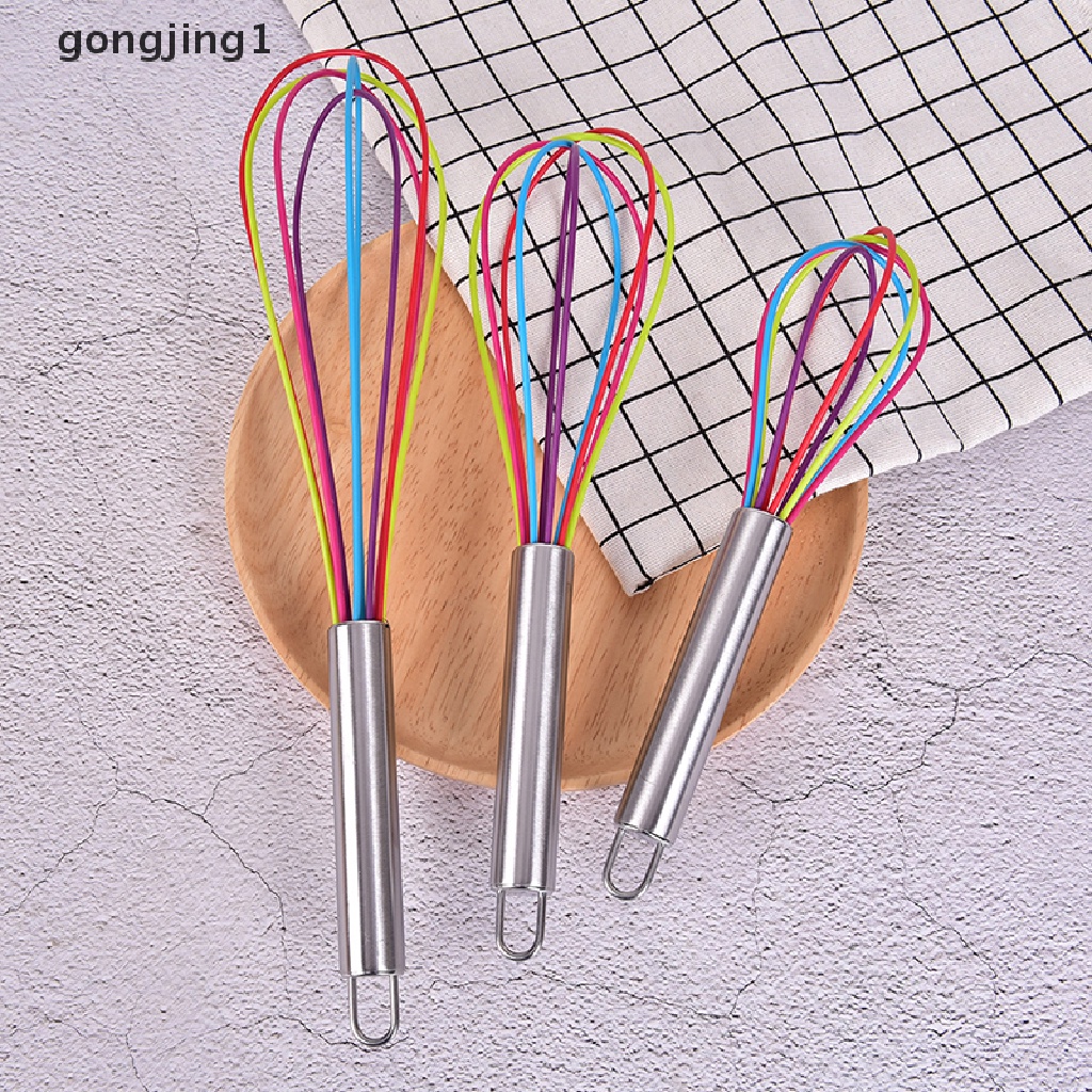 Ggg 1pcs Whisk Mixer Pengocok Telur Silikon Pengocok Telur Alat Dapur Hand Egg Mixer ID