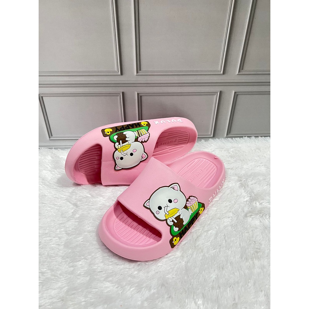 DX-509C-BB Sandal Anak Perempuan Karakter Boba HAPPY / Sandal Selop Anak Cewek Merek Dulux Size 30-35