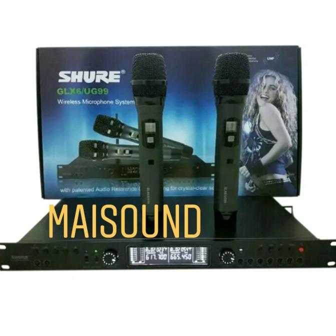 MIC SHURE GLX6 UG99 MICROPHONE SHURE GLX 6 UG 99 WIRELESS HANDHELD