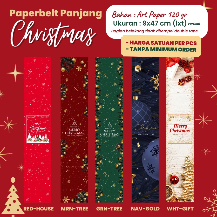 

Paper belt Natal Christmas Sleeve Roll Label Toples Hampers Vertical by Soogan