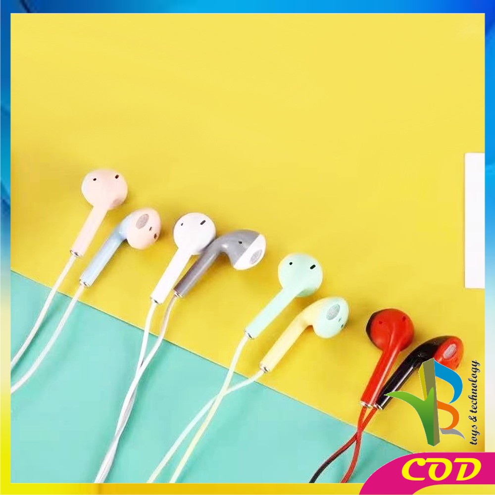 RB-C517 Headset Macaron Earphone Dua Warna Handsfree Musik U24 Macaron Superbass Hedset Musik Extra Bass