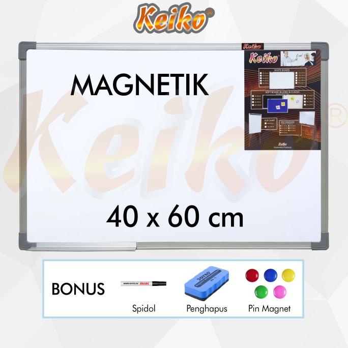 

Papan Tulis Whiteboard Gantung Magnet Single Face Keiko 40 x 60 cm