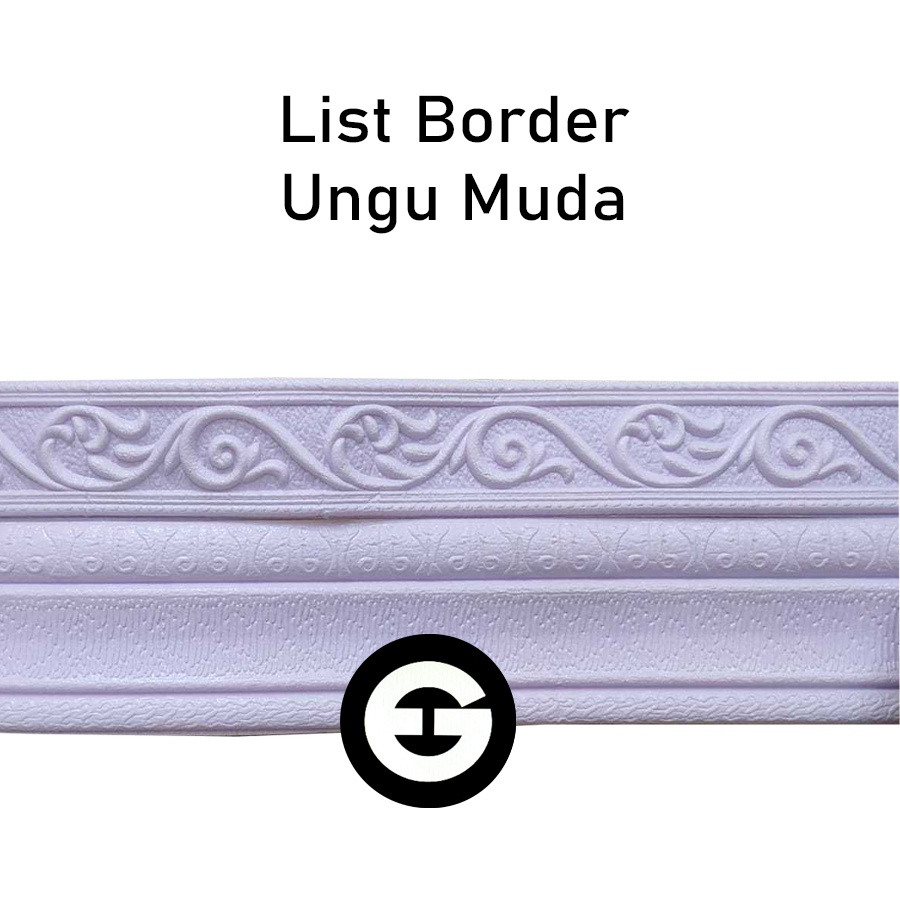 WA Wallpaper List Ungu Muda Foam 3D Wallborder Foam 3D Stiker Dinding