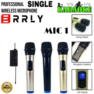 Mic Microphone Karaoke Profesional Wireless MIC 1 Single