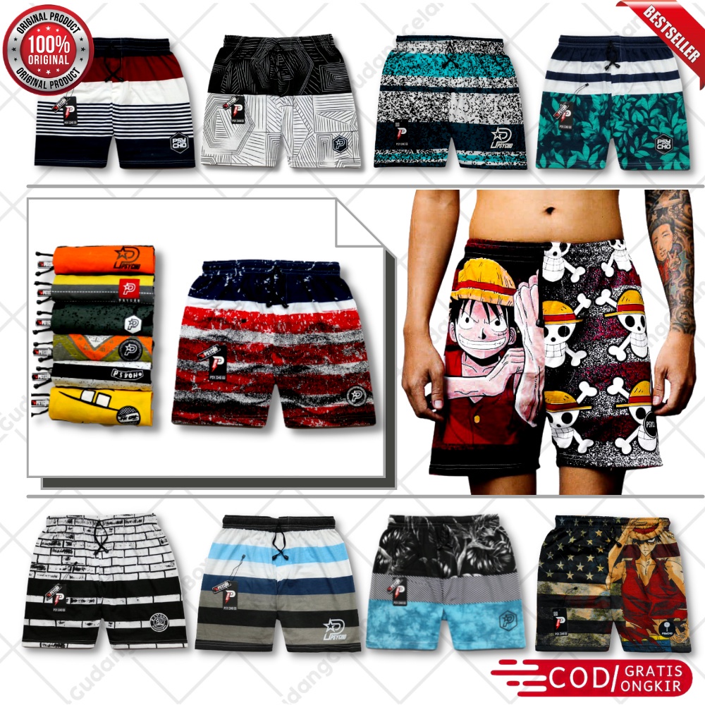 BEST SELLER CELANA BOXER - PSYCHO BOXER PRIA WANITA| CELANA DALAM PENDEK KOLOR BOXSER PANTAI BAHAN K