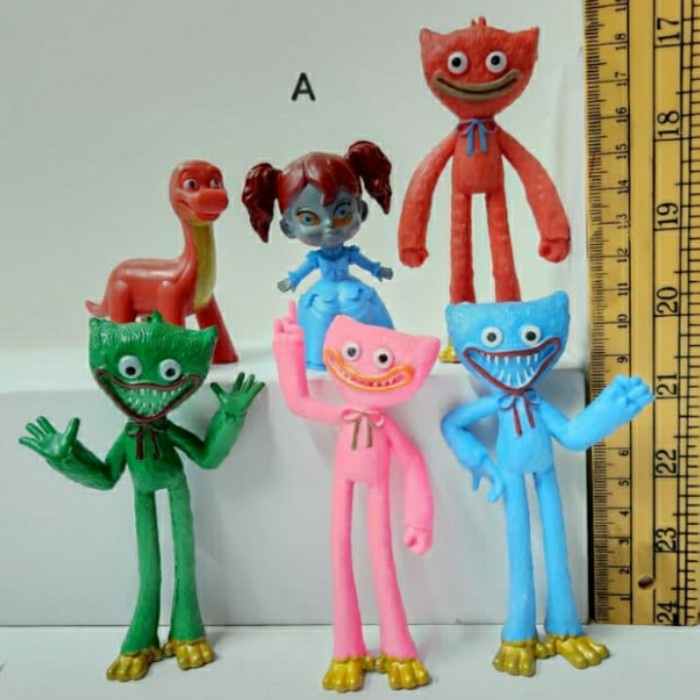 action figure huggy wuggy set mainan huggy wuggy