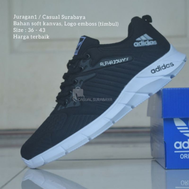 DISKON GILA !!! Sepatu Ads Alphabounce Hitam Abu - Ads Pria