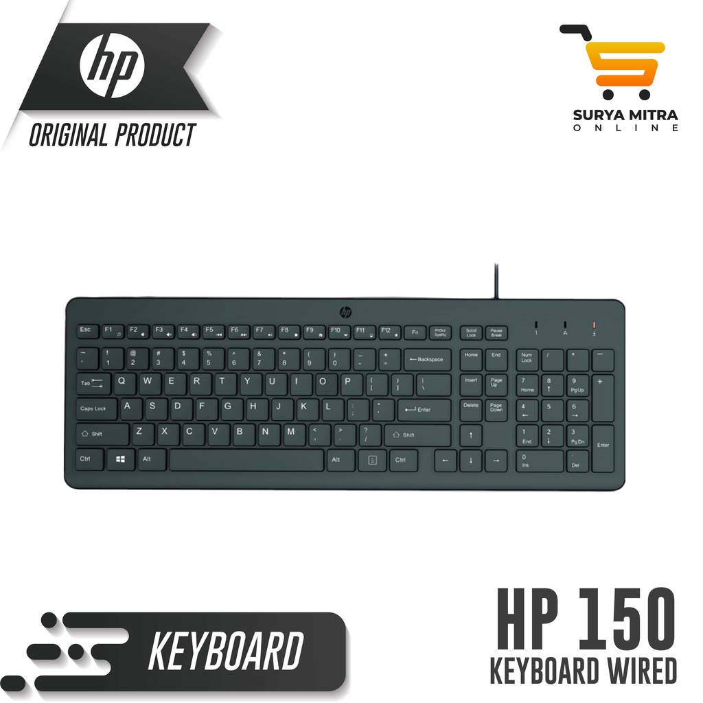 Keyboard HP 150 Full Size Keyboard Wired USB