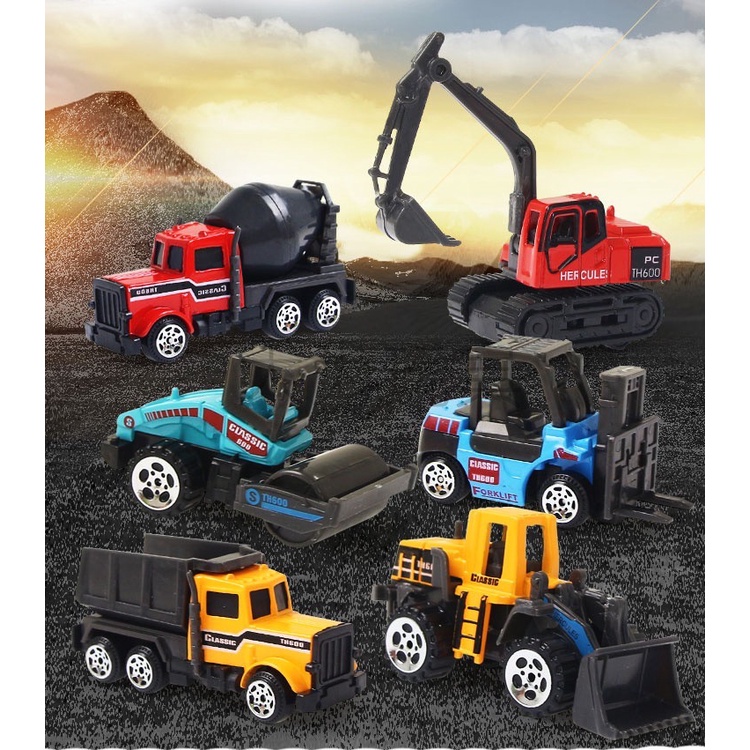 IMPOR MAINAN MOBIL DIECAST KONSTRUKSI EXCAVATOR MIXER DUMP TRUCK