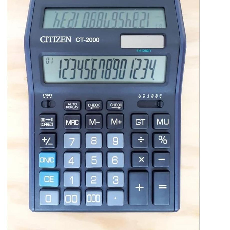 

[PRODUK JWYNP] KALKULATOR CITIZEN CT 2000 - 14 DIGIT - KALKULATOR DENGAN TAMPILAN 2 LAYAR - HIGHT QUALITY ZPG