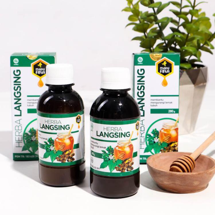 ORIGINAL Madu Herba LANGSING Obat Diet Alami dan Pembakar Lemak Ampuh FIRA HERBALINDO