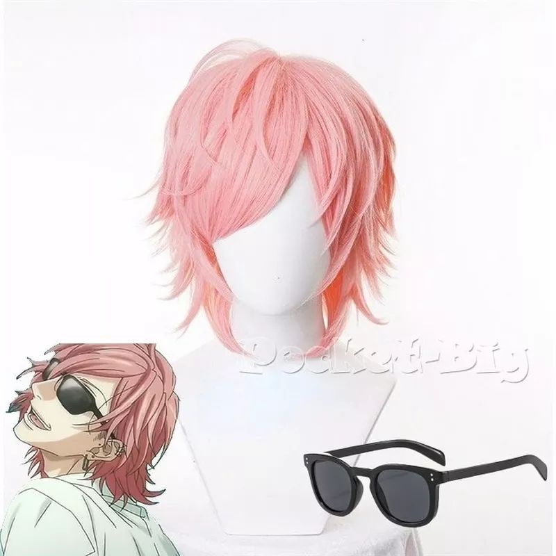 Wig Cosplay Pink Yuri Ayato Yarichin B Club Rambut Palsu Character Anime