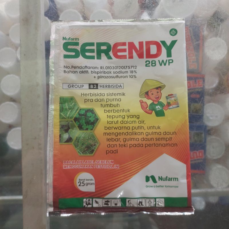 HERBISIDA SERENDY 28 WP 25 GRAM PENGENDALI GULMA PRA DAN PURNA PADA PADI