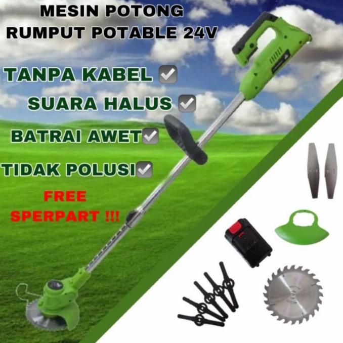 Mesin potong rumput batrai cordless Mesin poting rumput portable 24V