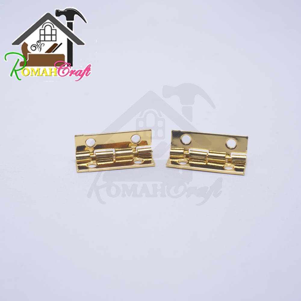 Imp.16 Engsel mini 90 derajat 10 x 27 mm Engsel Kotak Box Brass kuningan