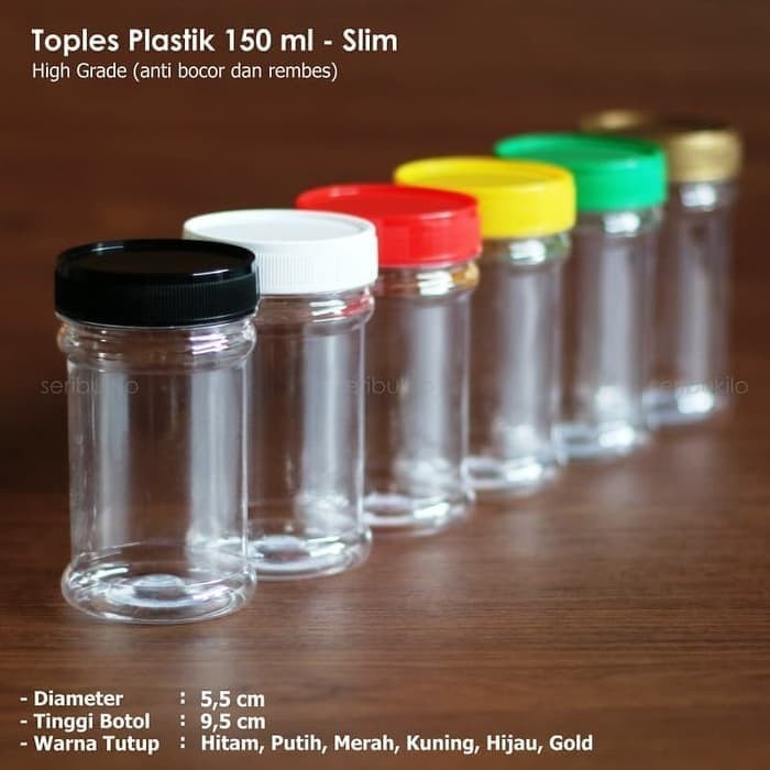 Botol Sambal Plastik 150ml (Isi 100 pc) / Toples Sambal Bumbu Sambel