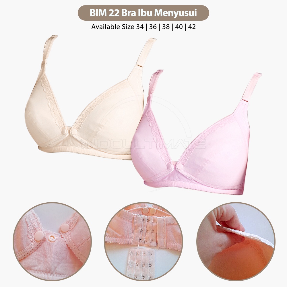 Bra Menyusui Tanpa Kawat BIM-22 Bra Menyusui Kancing Depan BH Menyusui Bayi Pakaian Dalam Wanita Cewek Perempuan Nursing Bra Maternity Bra