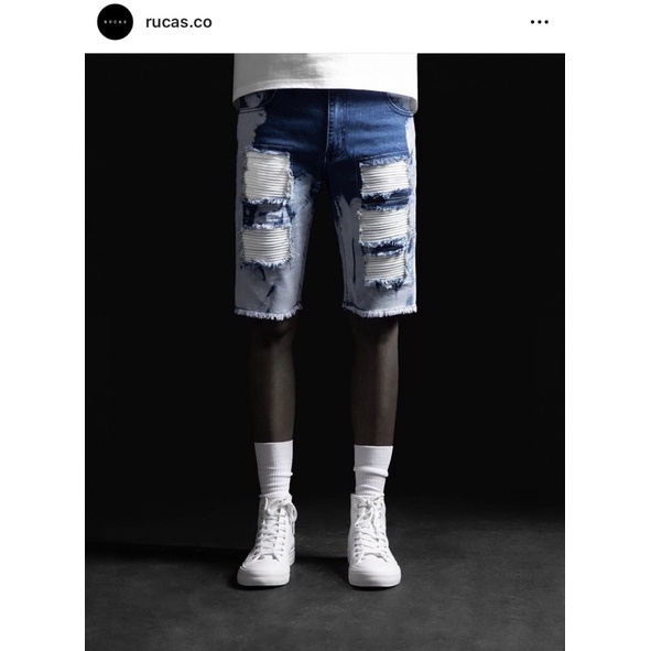 RUCAS White Caviar Leather Biker Shorts