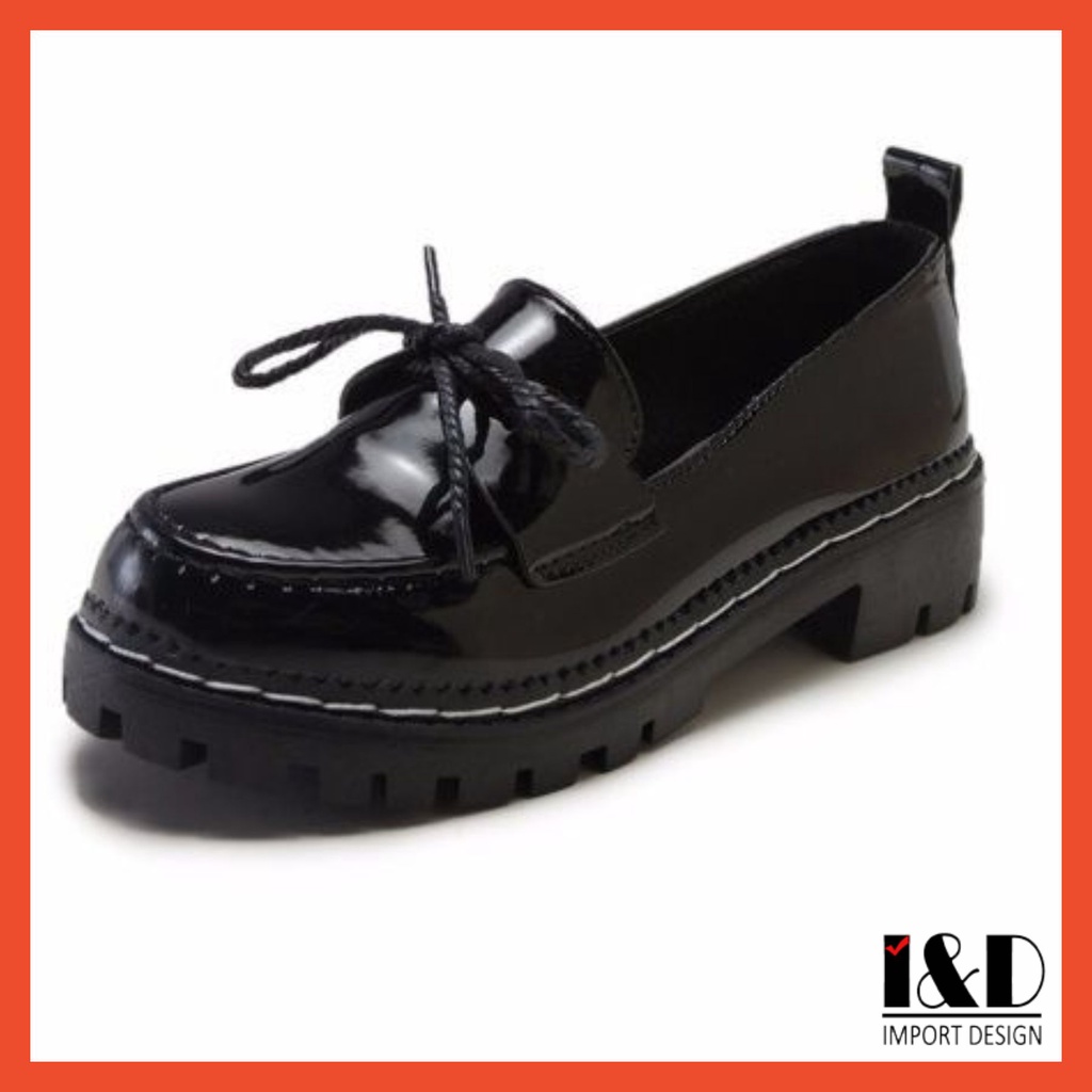 [ Import Design ] Sepatu Wanita Docmart Hitam Sepatu Oxford Wanita Import Premium Quality ID144