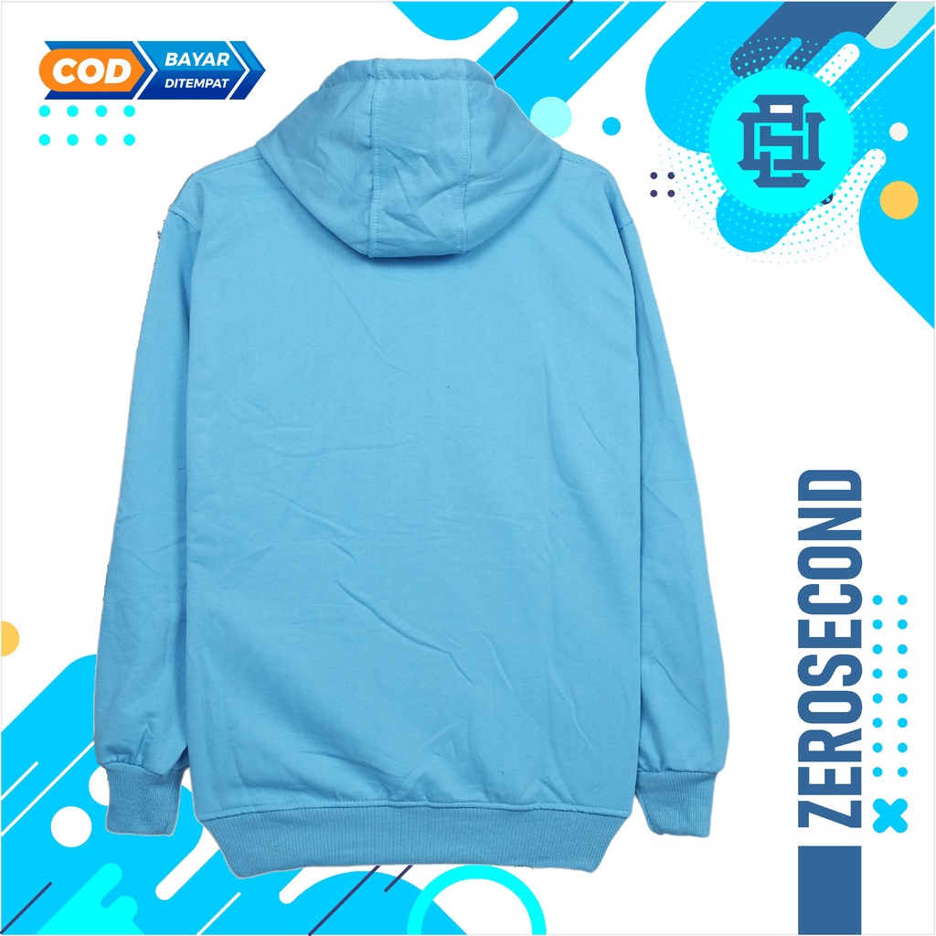 Zero.Second Sweater Hoodie Pria Autentic Logo ZS Warna LAZIO Bahan Catton Flecee Gramasi 280S Permium Tebal Full Varisn Warna