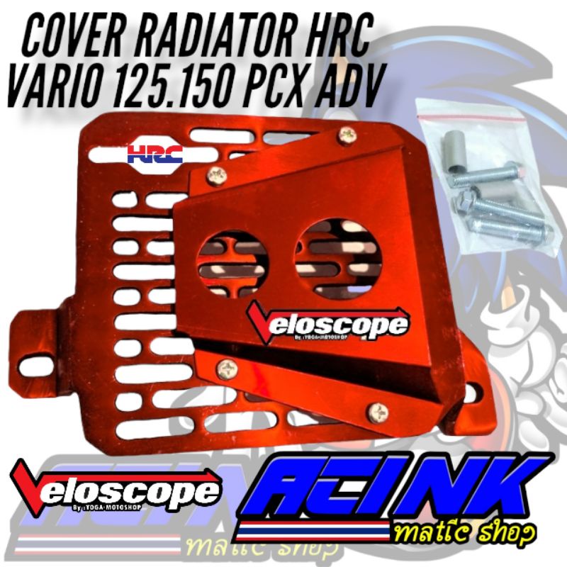 Cover radiator airscope cnc vario 125 vario 150 pcx 150 adv motif garis airscope veloscope