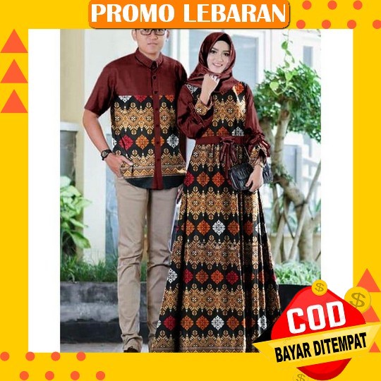 Baju Couple Muslim - Serayya Couple - Gamis Couple Terbaru 2023 Kekinian - Gamis Couple Kondangan - 