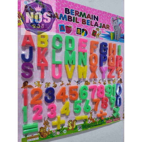 Alphabet Magnet Kulkas Huruf dan Angka / Abjad Magnetic Mainan Edukasi Bermain Sambil Belajar Huruf dan Angka