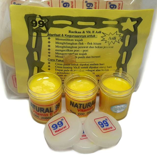 [ 6 PCS ] - Cream Siang Natural 99 - Cream Racikan &amp; Vit E Asli Pencerah Wajah Original