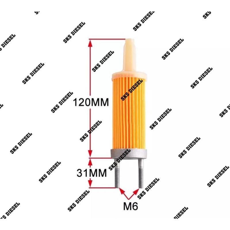 178F 186F Fuel filter Saringan Minyak Solar Mesin Diesel Genset Silent Kipor