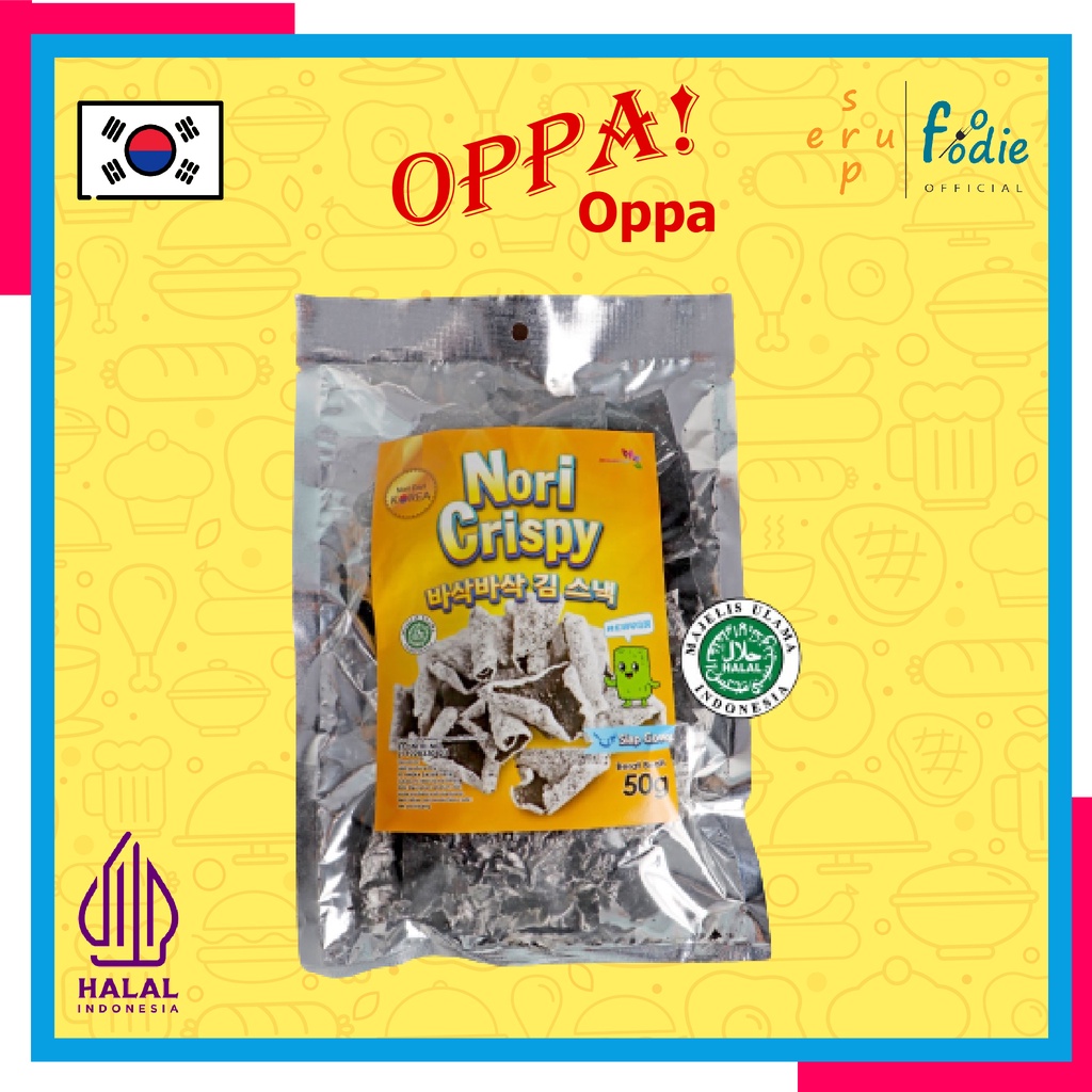 

SUPERFOODIE Snack Rumput Laut / Cemilan Anak Nori Sehat / Jajanan Murah Nori Crispy Halal / Nori Seaweed Crispy 100 Gram
