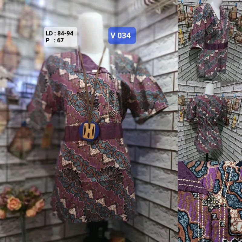 blouse batik wanita V 034
