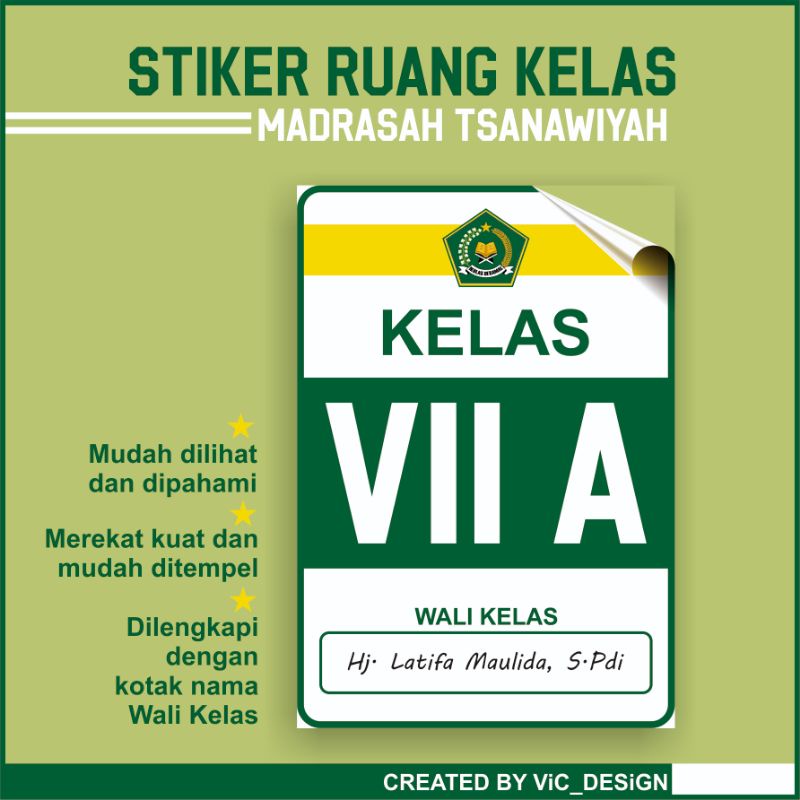 

Stiker Ruang Kelas 7 Madrasah