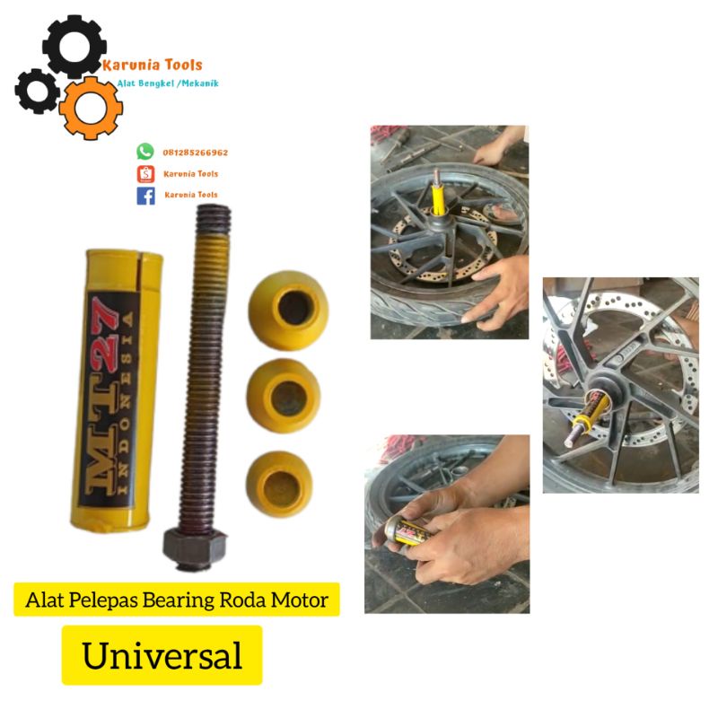 Alat Pelepas Bearing Roda Motor Universal - Treker Lepas Bearing Pecah/ Remuk Semua Motor
