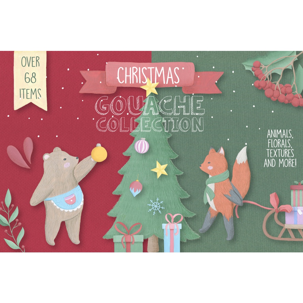 Christmas Gouache Collection