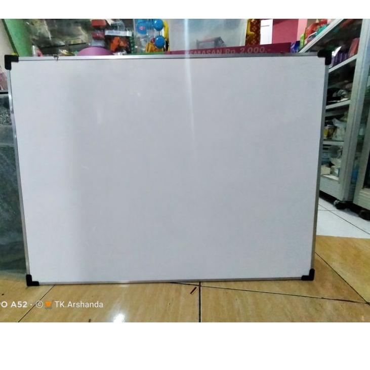 

BLKJ-76 Papan Tulis 60x80 / white board ukuran besar+ standing gratis spidol+ penghapus [242]