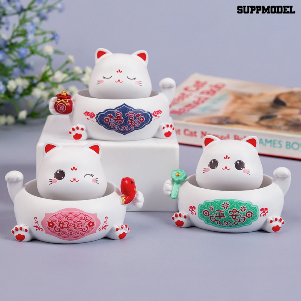 [Dekorasi] Desain Kucing Keberuntungan Kepala Ayun Model Pajangan Rumah Mobil Kantor Desktop Decor Boneka