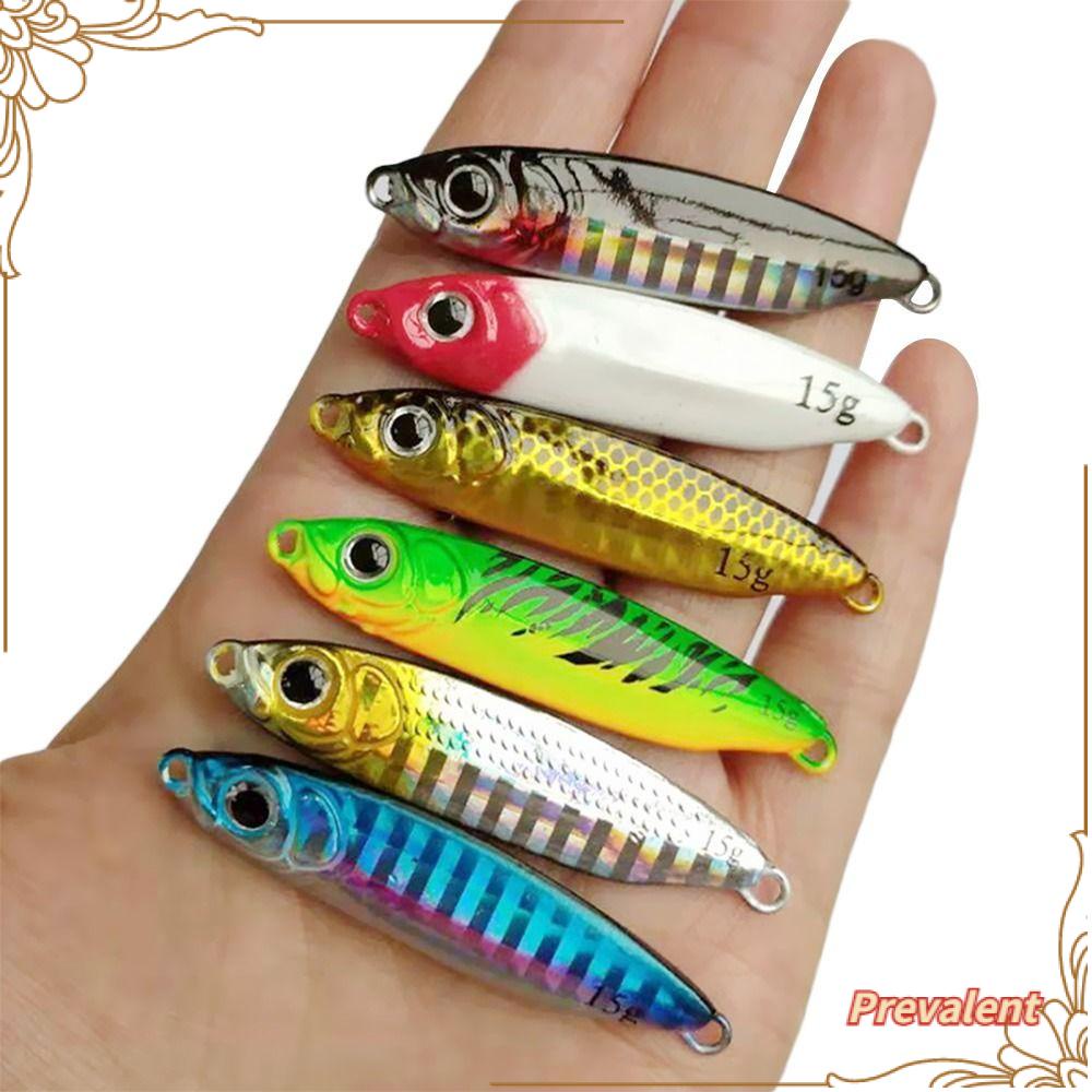 Umpan Pancing Logam Bulu PREVA Top Colorful Spinning Baits 15g/18g Single Hook