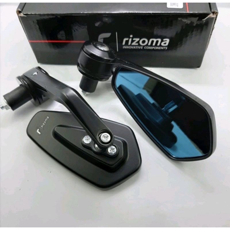 Spion Jalu Oval Original Rizoma Mirror kaca Biru Spion Jalu Vario PCX Nmax Aerox Vario 160 150 Ninja r rr R15 V2 V3 V4 GSX Cb CBR DILL UNIVERSAL MOTOR