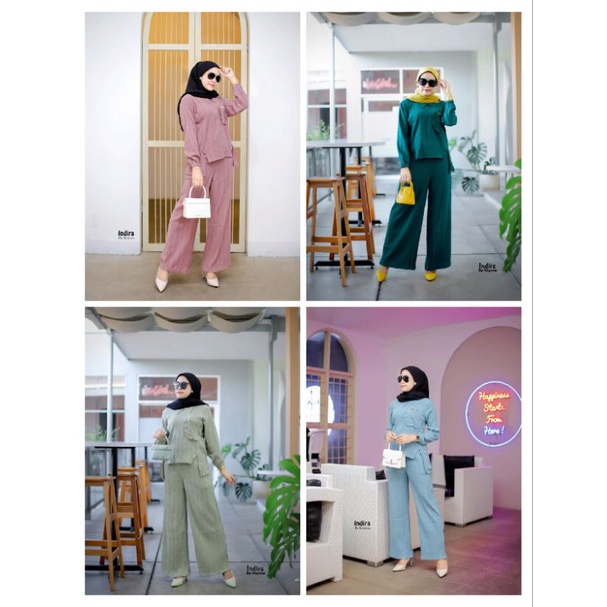 Indira by Keyza/ oneset celana Keyza / oneset best seller Keyza/ oneset celana kekinia